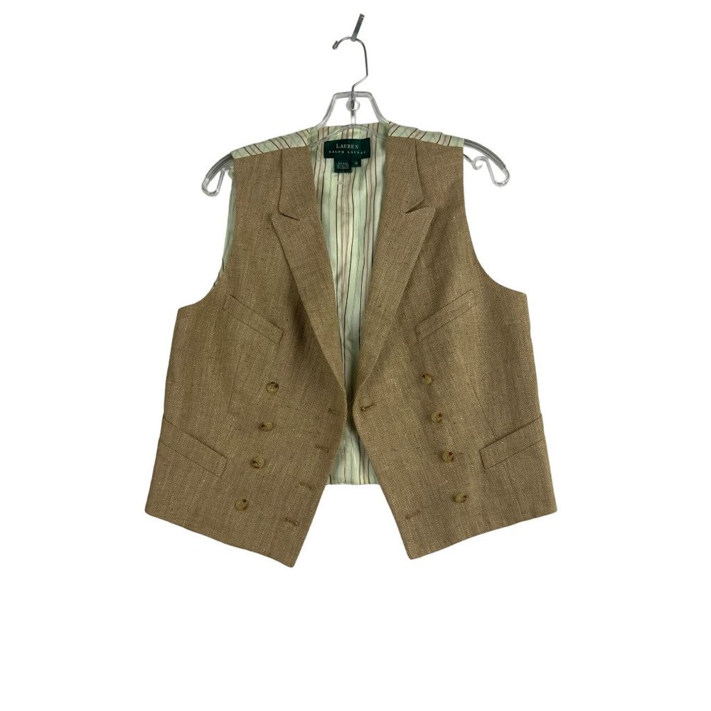 Lauren Ralph Lauren vintage waistcoat /vest/sleeveless jacket herringbone size 1